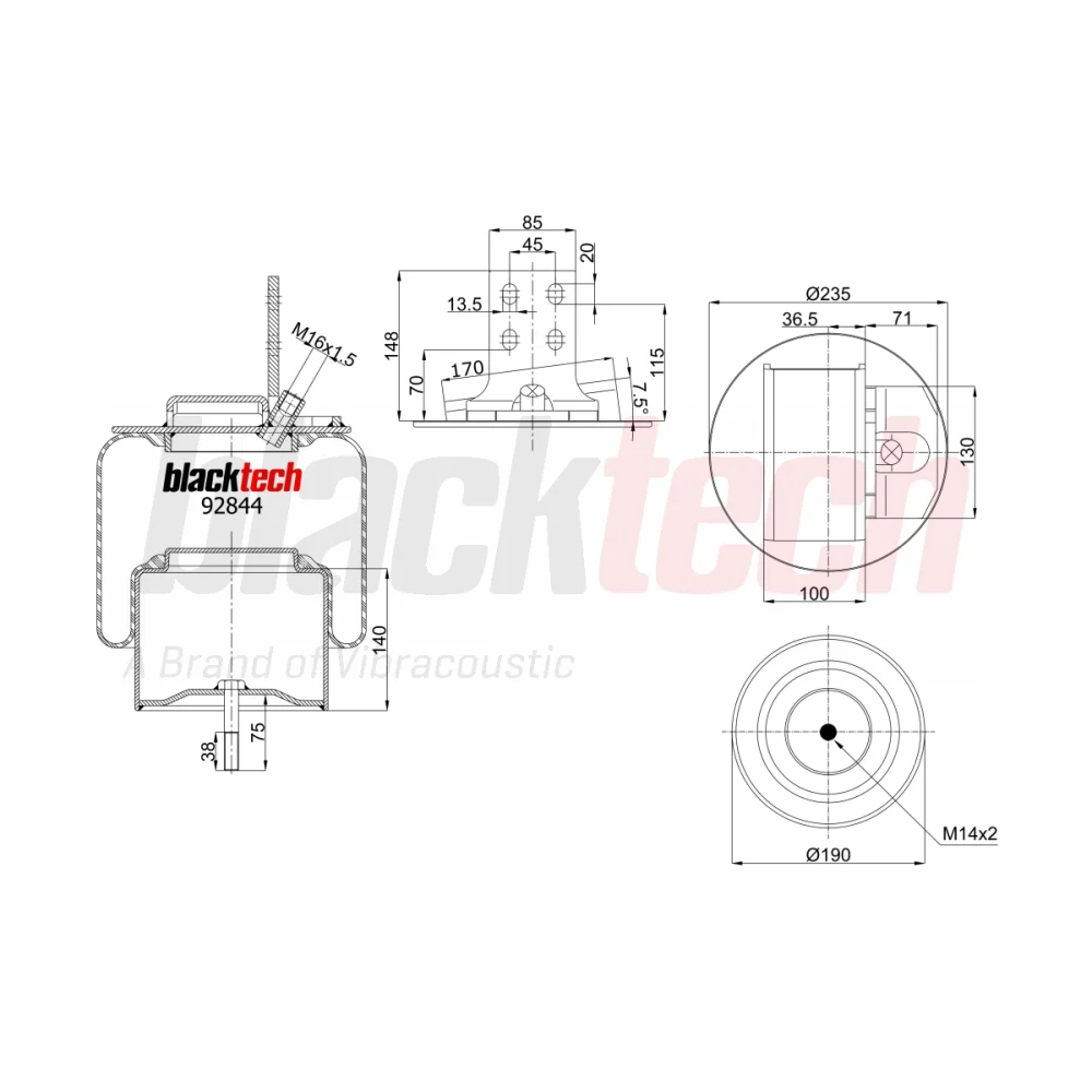 Air Springs Complete Metal Piston