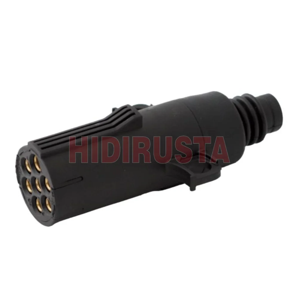 Trailer Power Plug 7Pin Female , Plastic Black 24V
