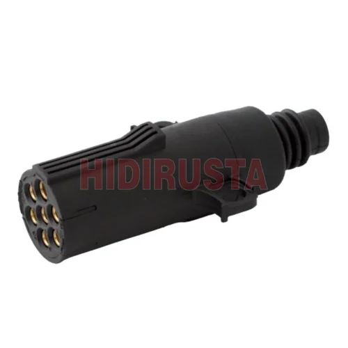 Trailer Power Plug 7Pin Female , Plastic Black 24V