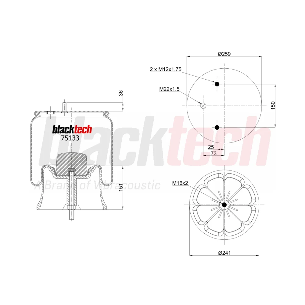 Air Springs Complete Plastic Piston