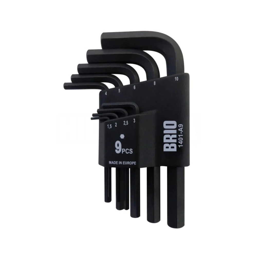 9 Piece Allen Short Offset Set Hexagon 1,5-10 Mm