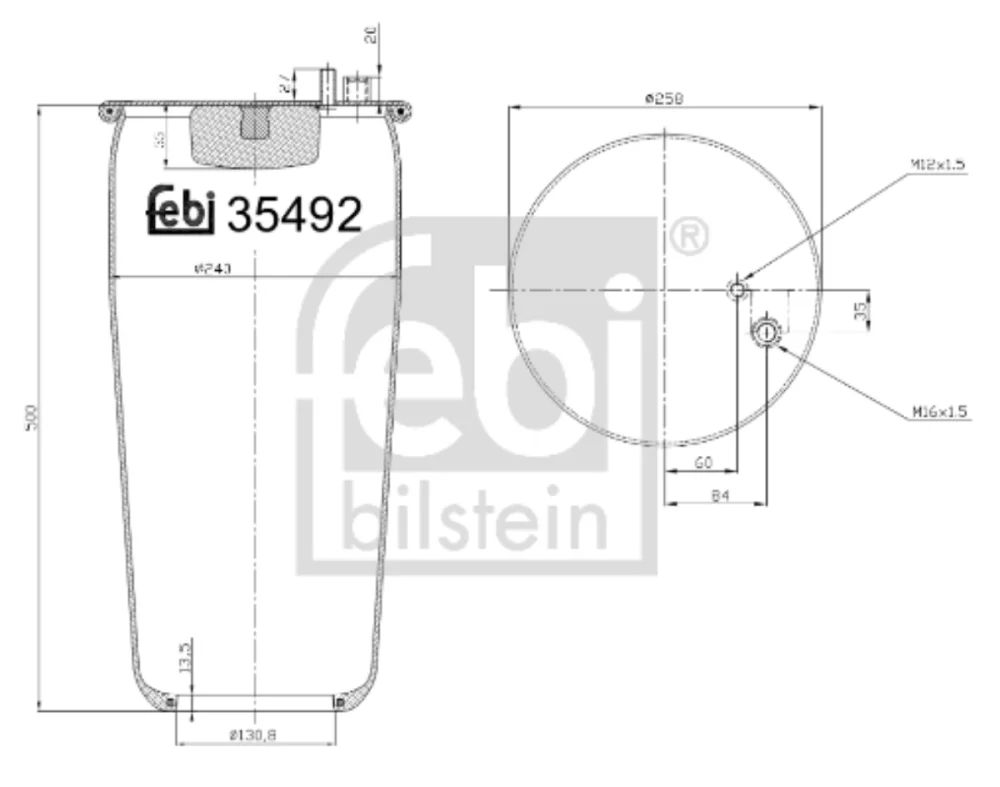 Bellow, air suspension (Compressed-air System)