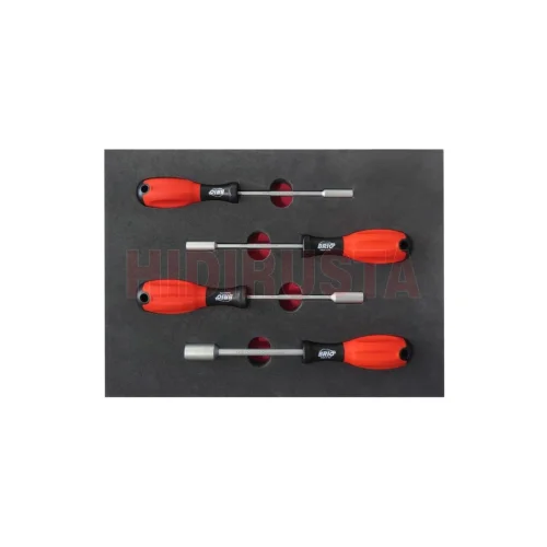 Socket Screwdriver Set 4 Pieces (7-8-10-13) With Foam inlet