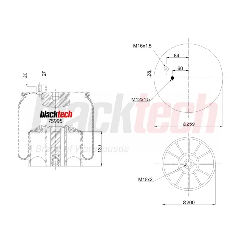 Air Springs Complete Plastic Piston