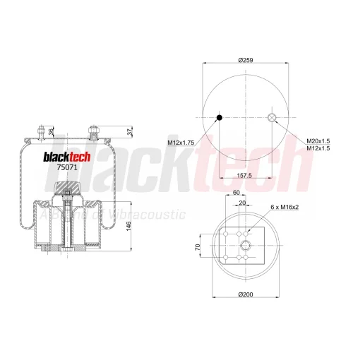 Air Springs Complete Plastic Piston