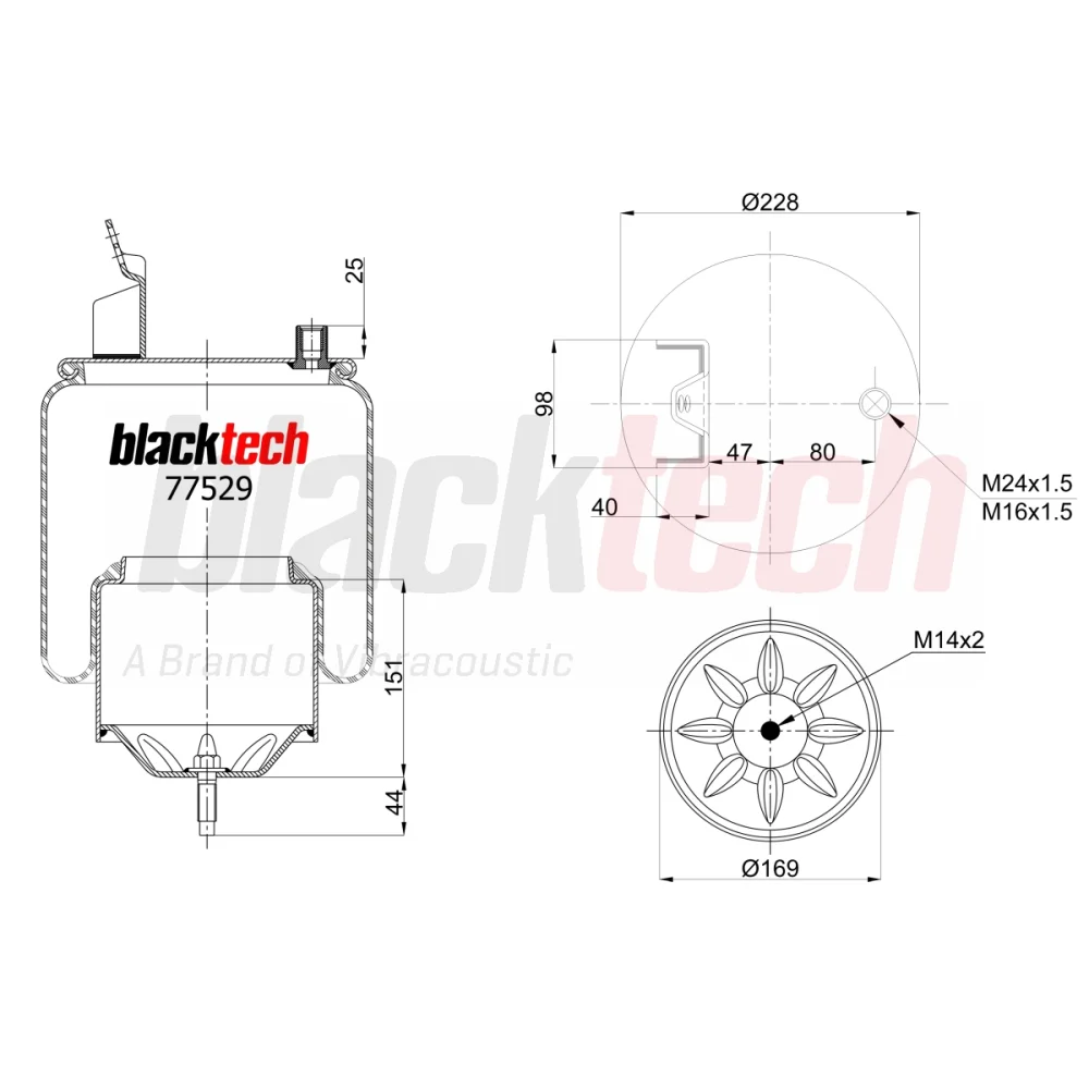 Air Springs Complete Metal Piston
