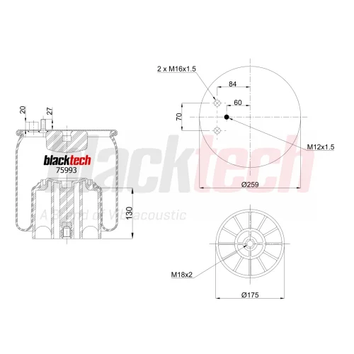 Air Springs Complete Plastic Piston