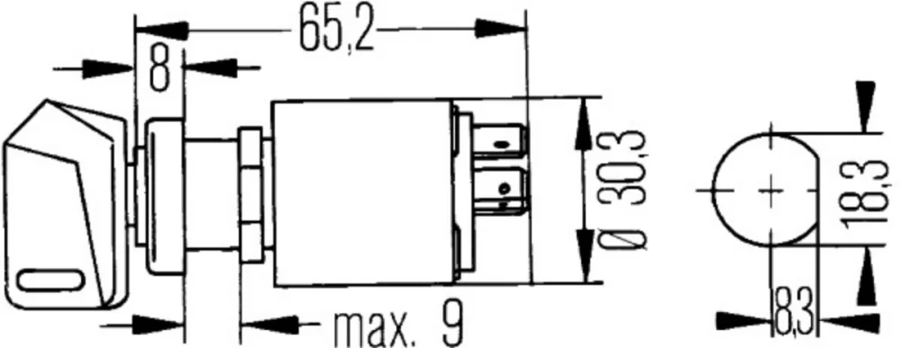Ignition-/Starter Switch (Starter System, universal)