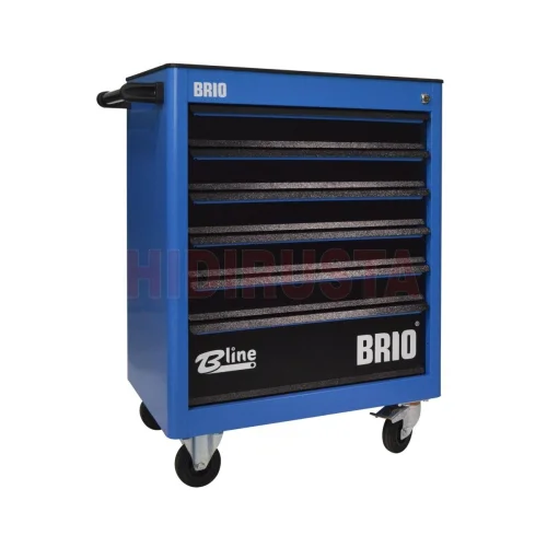 Tool Trolley 6 Drawers Blue Empty
