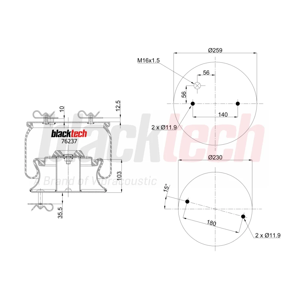 Air Springs Complete Metal Piston