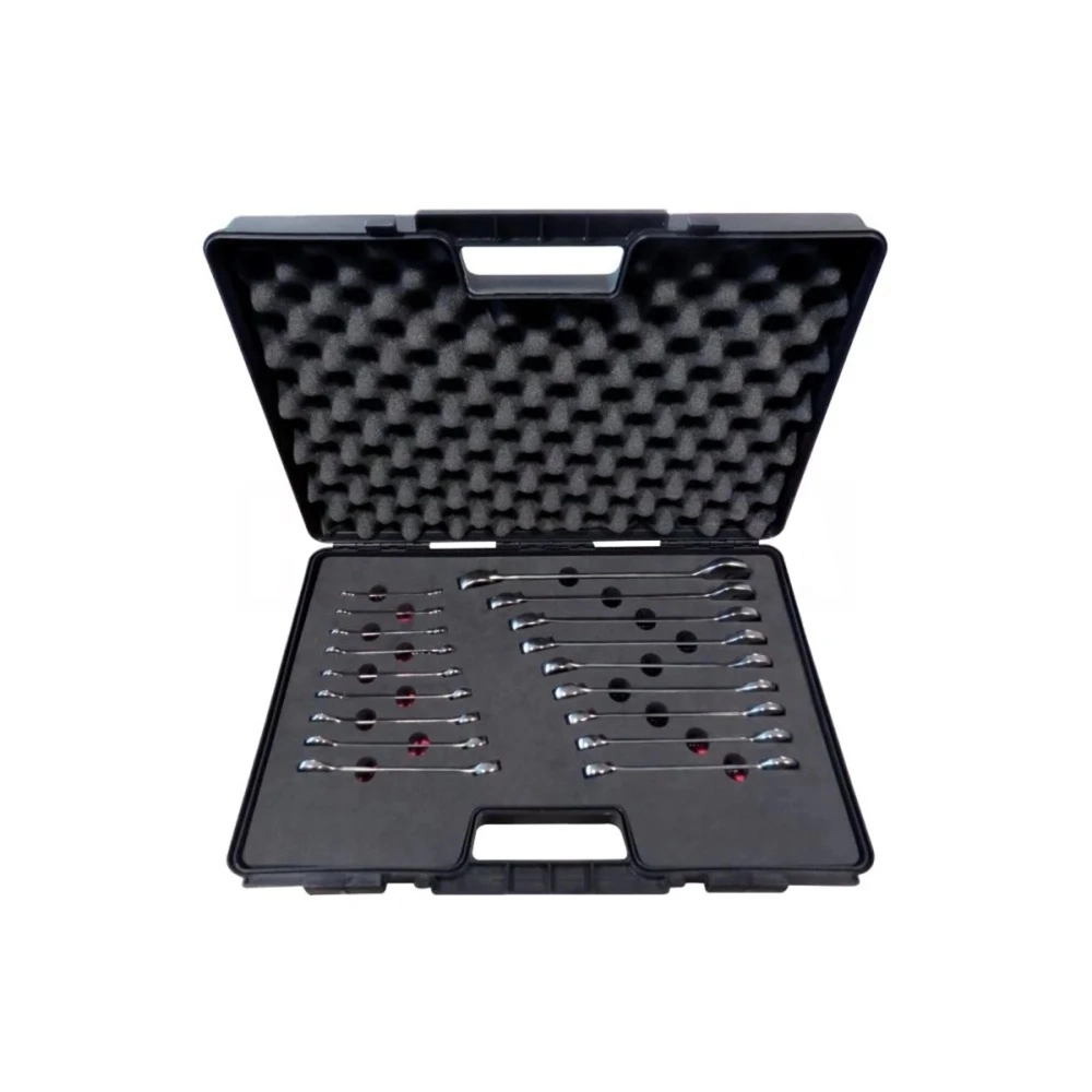 18 Pieces Combination Spanner Set 6 - 27 in Plastic Case