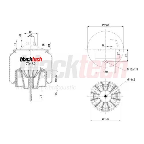 Air Springs Complete Plastic Piston