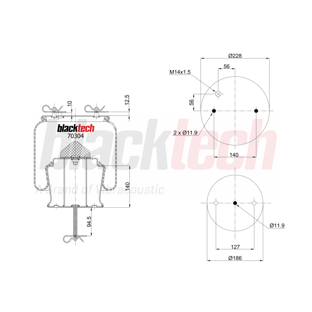 Air Springs Complete Metal Piston