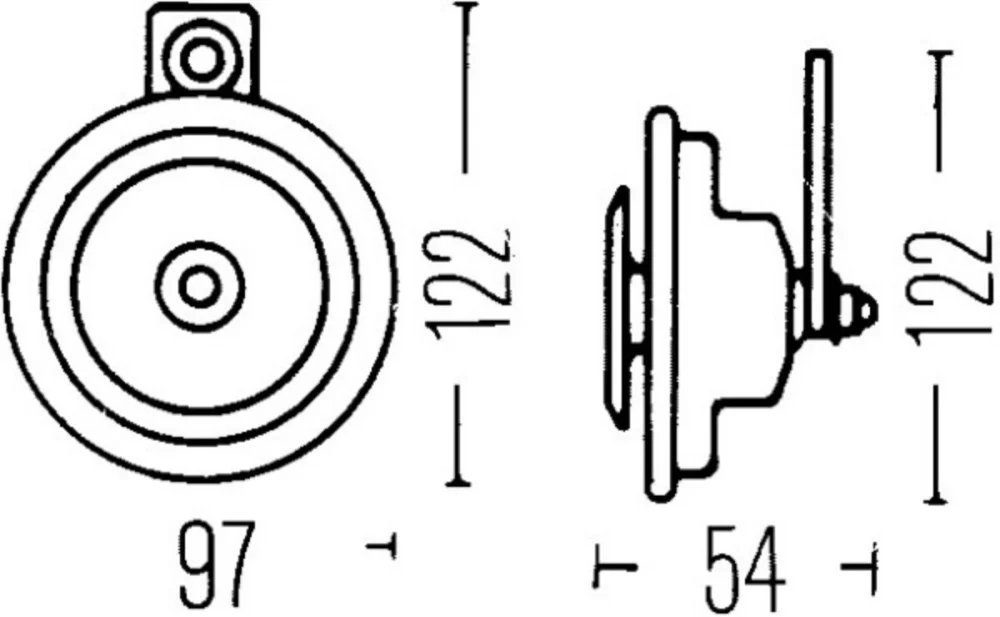 Horn,400Hz,66W,12V,115dB,High Tone