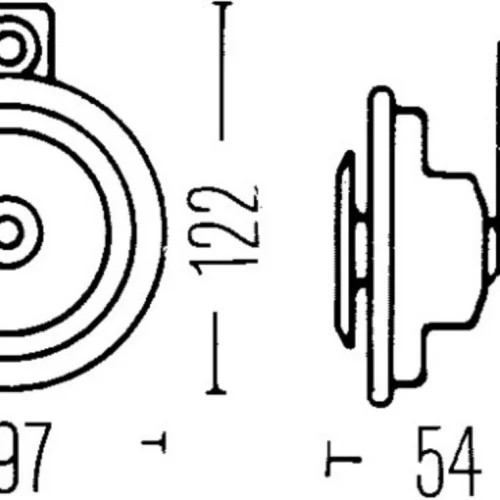 Horn,400Hz,66W,12V,115dB,High Tone