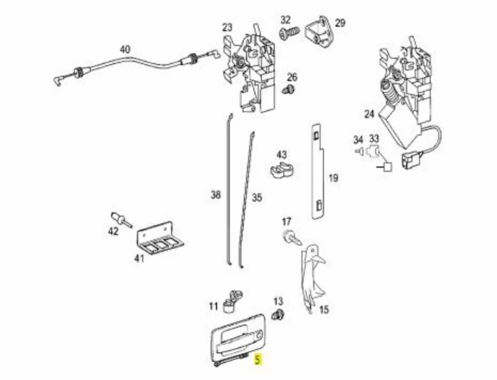 Door Outer Handle Right 457