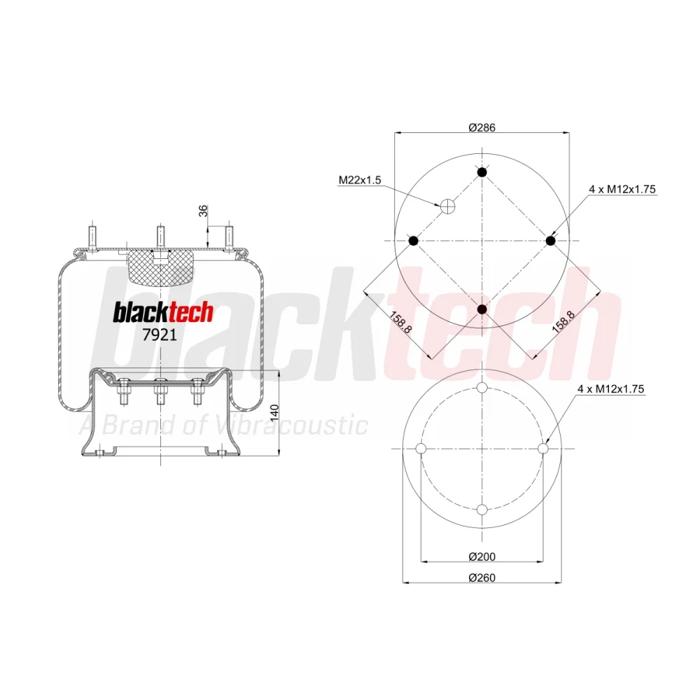 Air Springs Complete Metal Piston