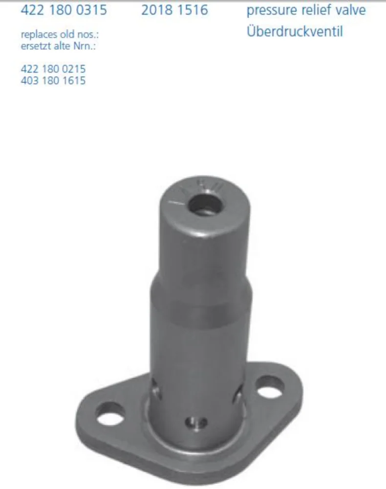 Oil  Pressure Valve 7.5 Bar Long