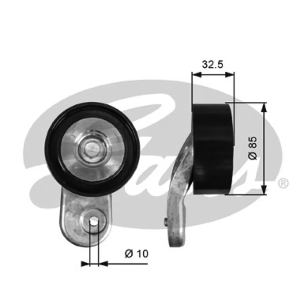 Deflection/Guide Pulley, V-ribbed belt (Belt Drive)