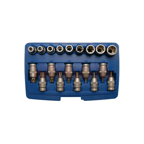 Socket Set Torx 1/2 19 Pcs (T20-T70) + (E10-24)