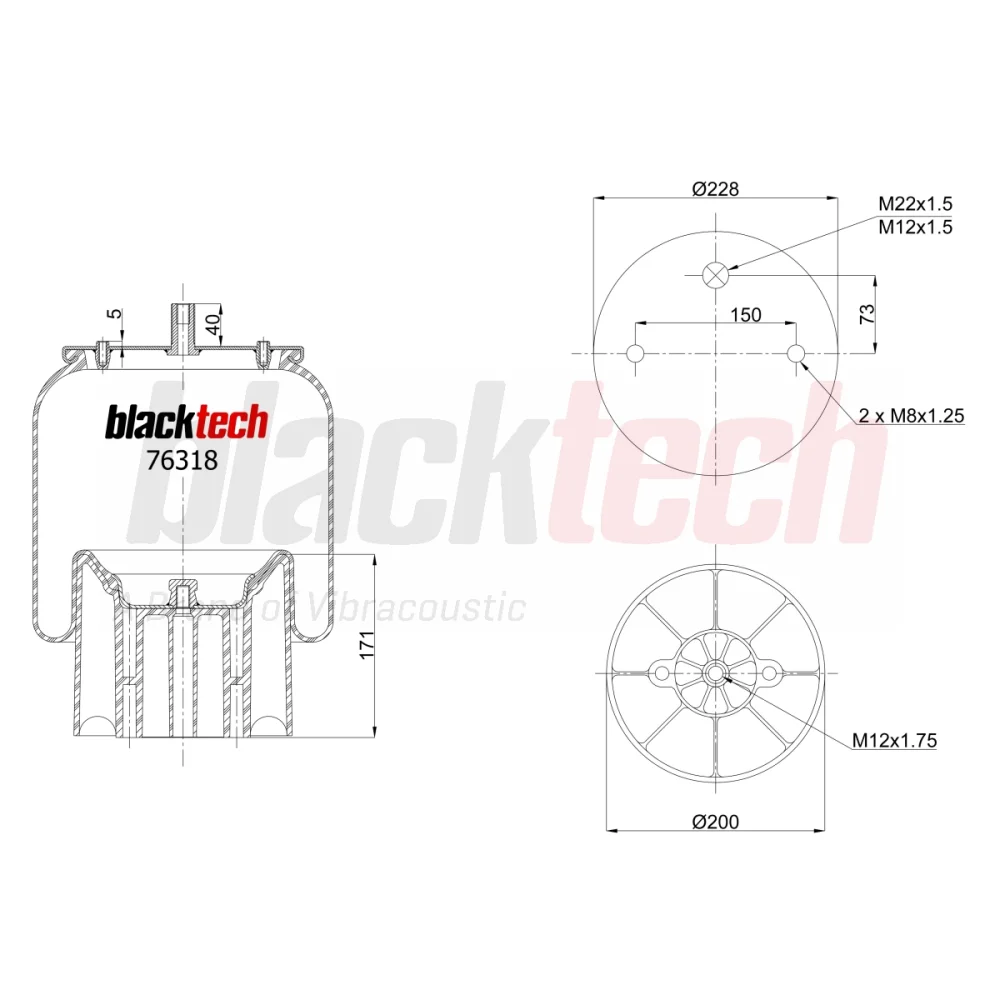 Air Springs Complete Plastic Piston
