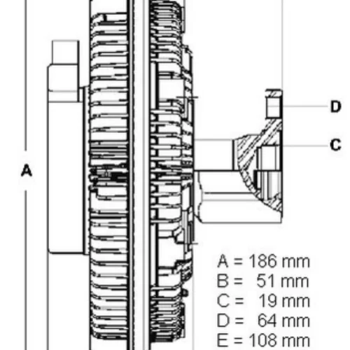 Fan Visco Wheel Hub