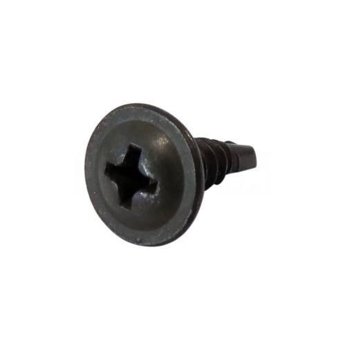Wide Black Drilling Screw For License Plate 4,8X16 Large Flange
