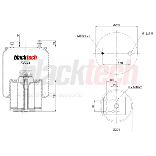 Air Springs Complete Plastic Piston