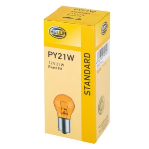 Ampul, 12V, 21W, PY21W-Halojen, BAU15s