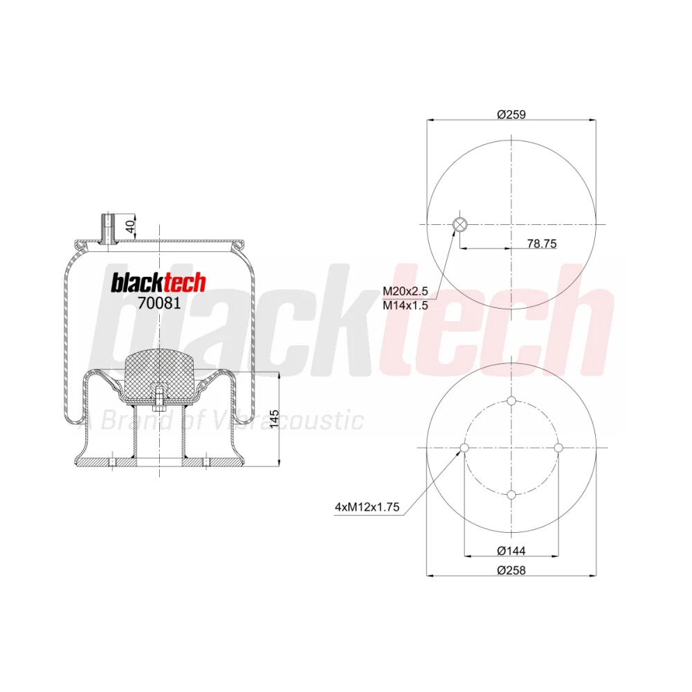 Air Springs Complete Metal Piston