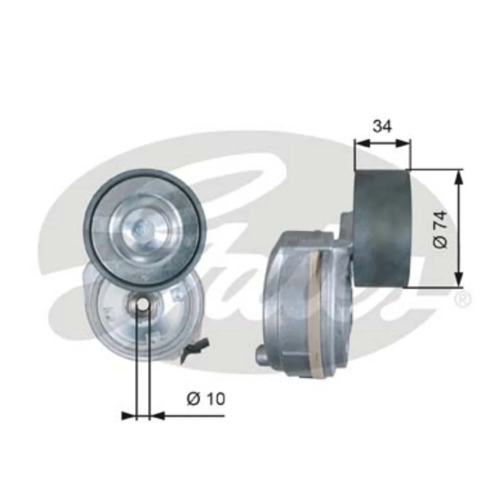 Tensioner Pulley Complete - D 0836 - D 2866 D 2066
