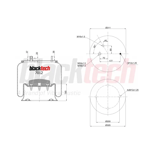 Air Springs Complete Metal Piston