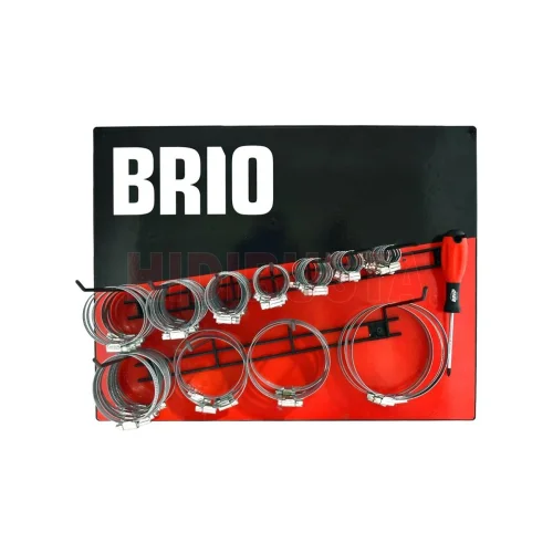 100 Piece Hose Clamp Set 8X16-90X110 On Perforated Panel