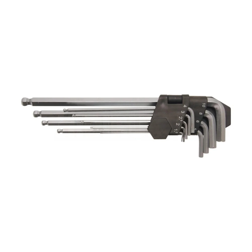 9 Piece internal Allen Key Set, Long 1,5-10 Mm