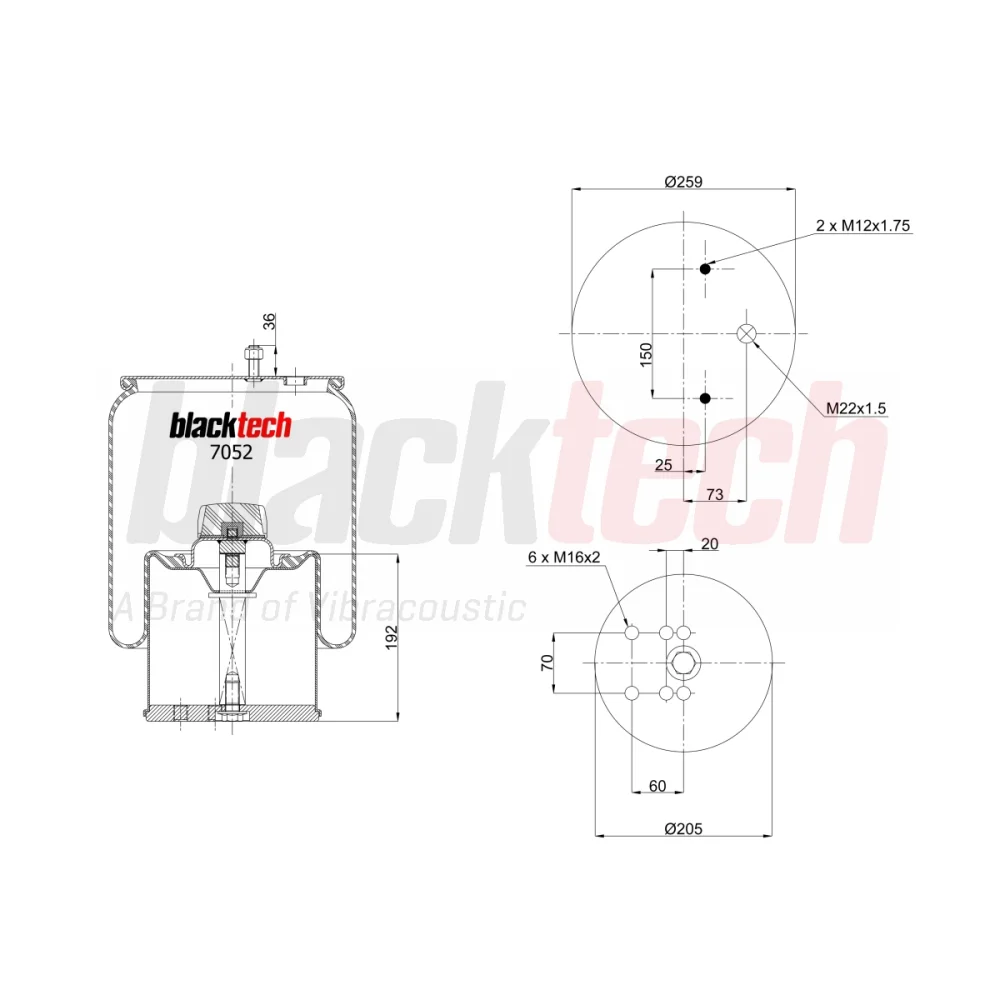 Air Springs Complete Metal Piston