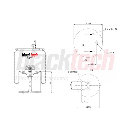 Air Springs Complete Metal Piston