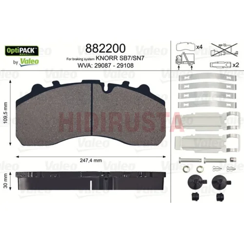 Fren Balatası Mbenz, Man, Scania, Daf, Iveco (29087-29278)