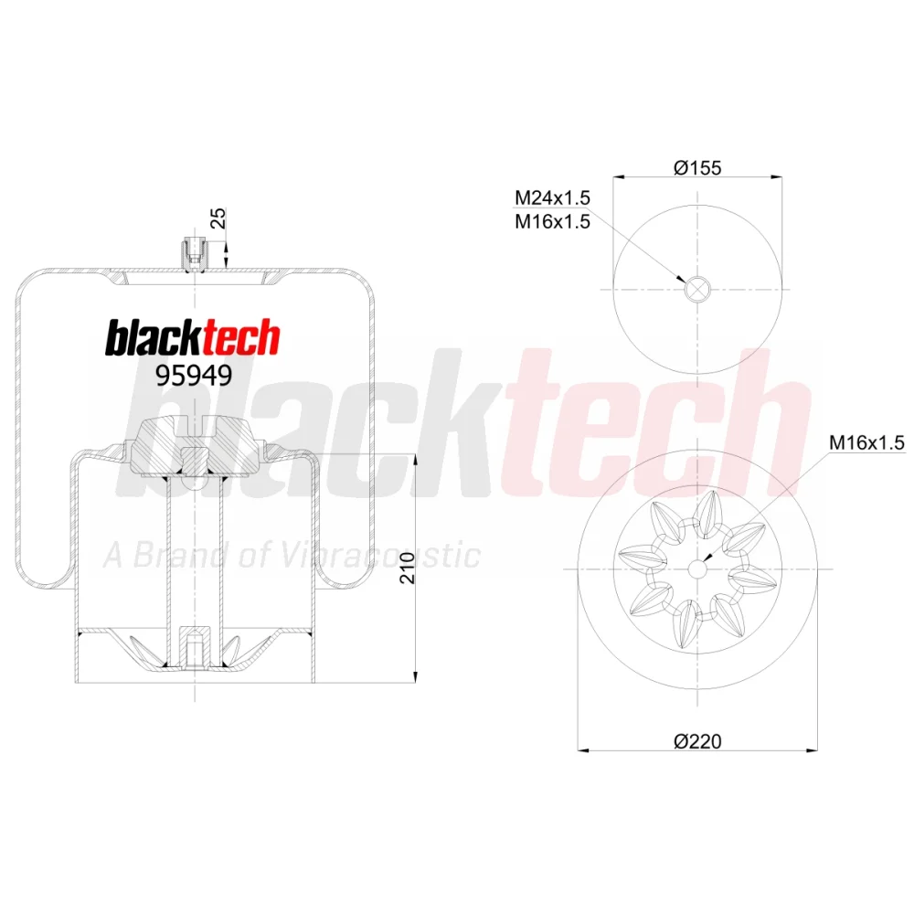 Air Springs Complete Metal Piston