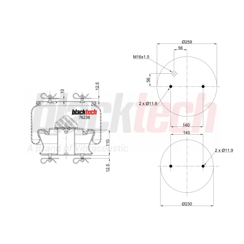 Air Springs Complete Metal Piston