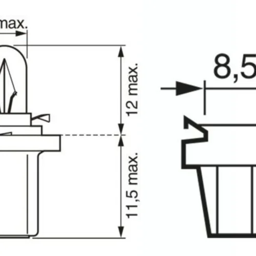 Gösterge Ampulü 24V, 1,2W B8.5d (Standart, Soketli)