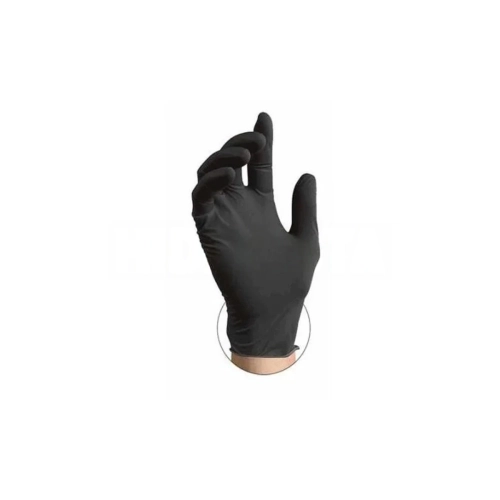Nitrile Gloves Black Disposable L (50 Pieces)