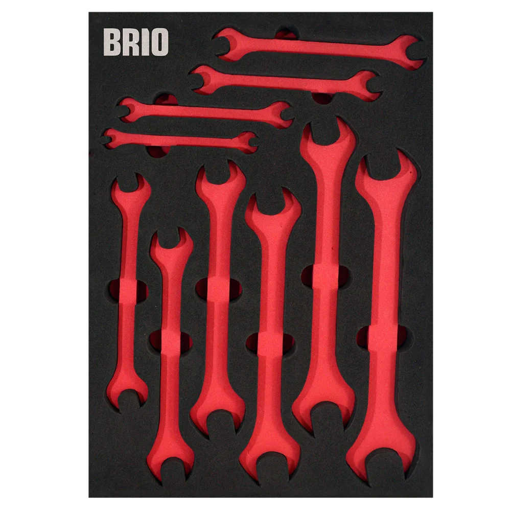 Wrench Open Ended Set 10 Pieces 6X7-24X27 B Line Foam inlet Empty