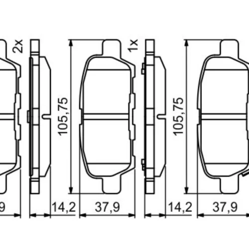 Brake Pad Set, disc brake (Braking System)
