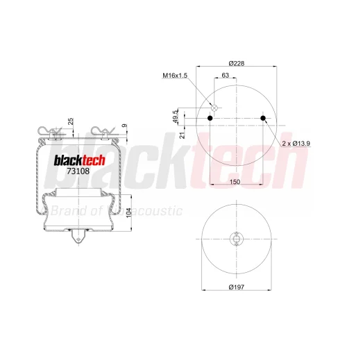 Air Springs Complete Metal Piston