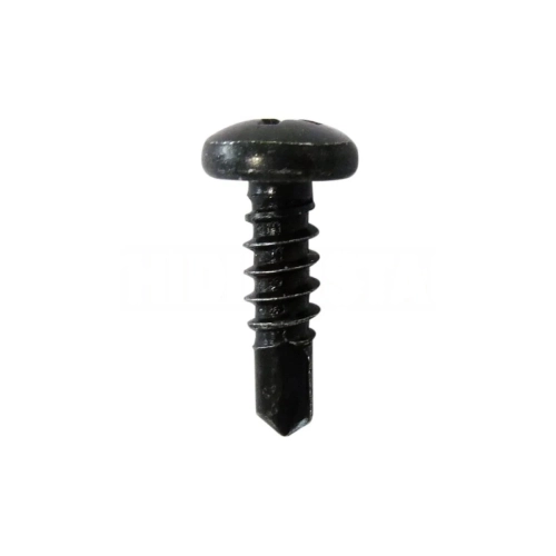 Black Drilling Screw For License Plate 4,8X19