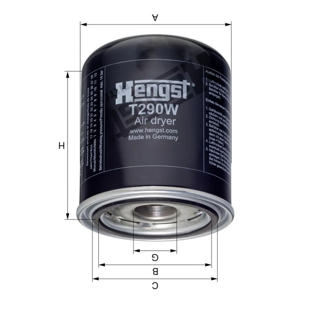 Hava Kurutucu Filtre RVI Premium DXI (Ters Diş)