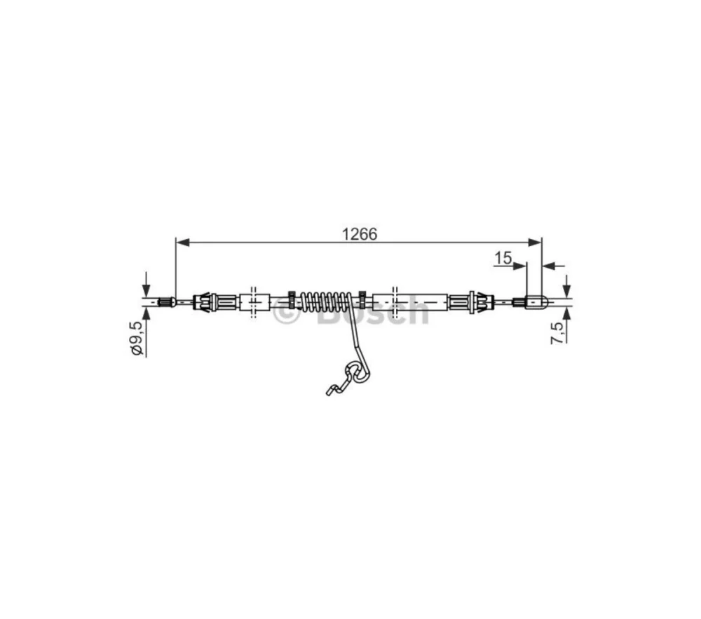 Brake Wire Right 1266 Mm