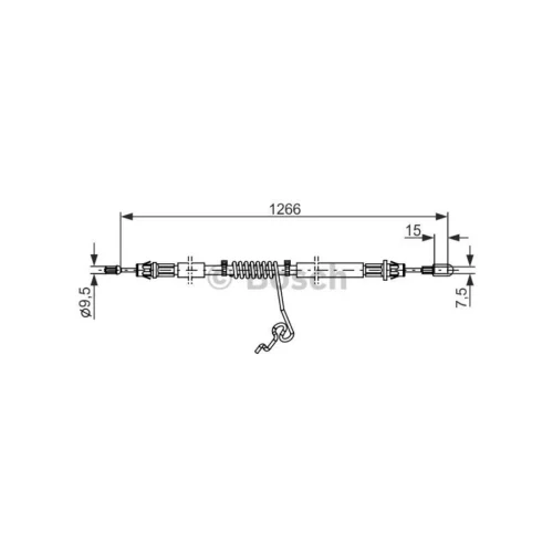 Brake Wire Right 1266 Mm