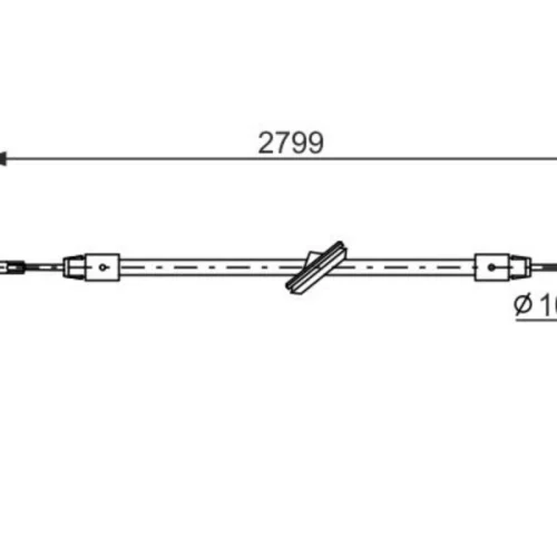 Cable, parking brake (Braking System)
