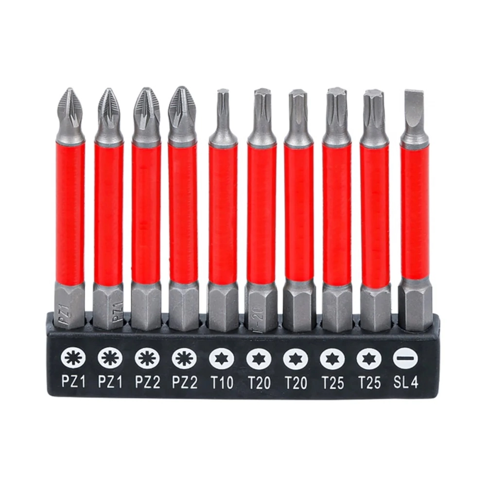 Anti-Slip Bit Set | Magnetic | 70 Mm | 10 Pcs